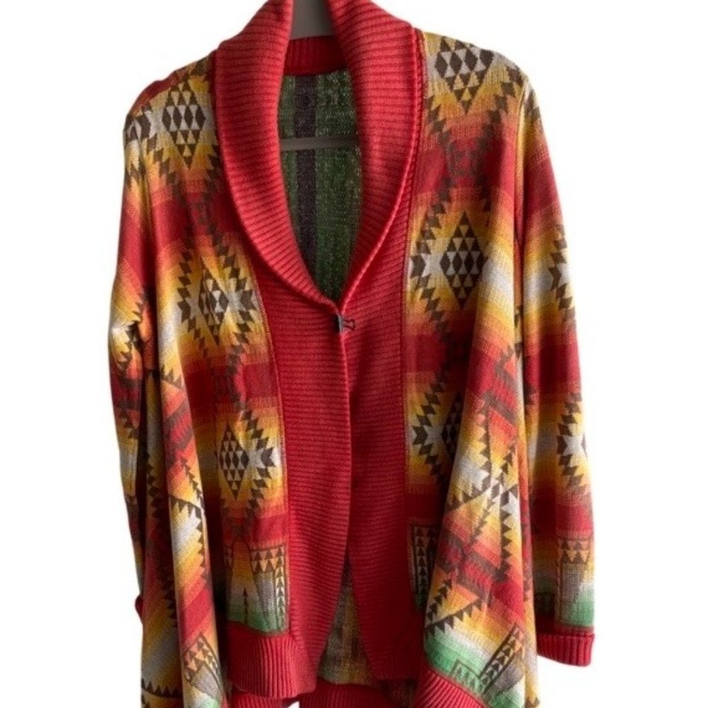 Sweater Cardigan, South Western pattern